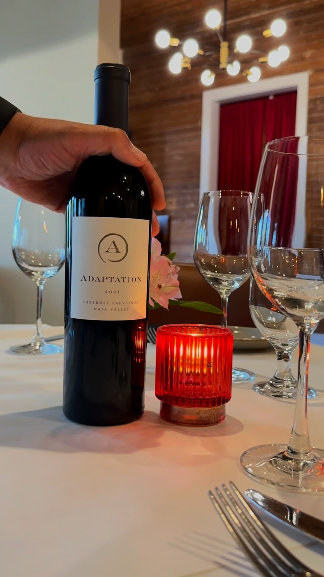 Intimate dining setting at Valencia